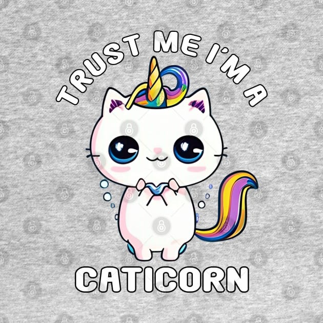 Kawaii Trust me I'm a Caticorn Unicorn Cat Kittycorn by Splash Graphics